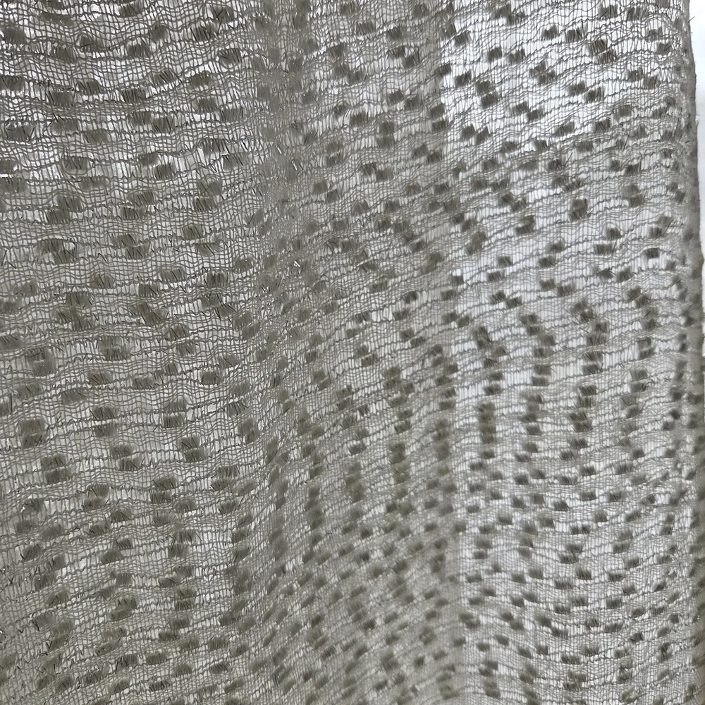 NWT Style & Co Textured Metallic Ivory White Silver Sheer Gauze‎ Scarf 25×80 In